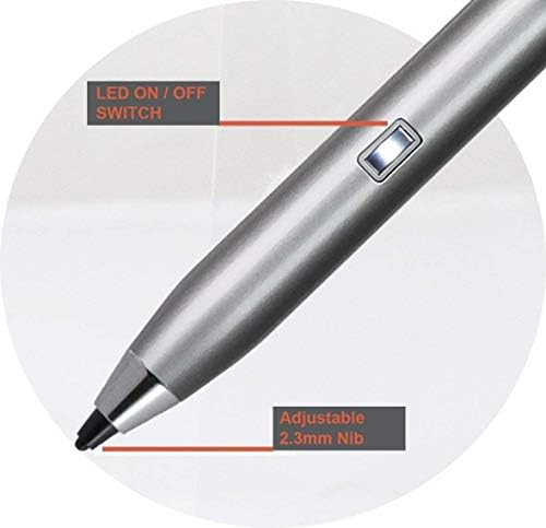 Broonel Silver Mini Fine Point דיגיטלי פעיל חרט תואם עט תואם ל- Lenovo IdeaPad 330-17AST 17 | Lenovo